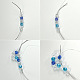 Boucles d'oreilles pendantes en perles d'hortensia-3