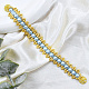 Bracelet perlé de perles grises vintage-5
