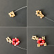 PandaHall Selected tutorial sul braccialetto con perle di vetro bicono rosse-3