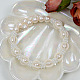Bracelet perlé de graines vintage blanc avec perles de perles-6