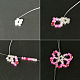 PandaHall Selected Tutorial on Pink Beaded Flower Bracelet-3