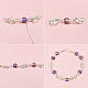 Wire Wrapping Bracelet with Purple Gemstone Beads-5
