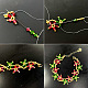 PandaHall Selected idea per un braccialetto natalizio con fiori di perline colorati-4