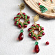 PandaHall Selected idée de boucles d'oreilles en perles sur le thème de Noël-8
