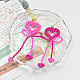 PandaHall Selected idée de boucles d'oreilles en perles coeur rose-7