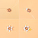 Boucles d'oreilles fleur jaune avec perles de rocaille-3