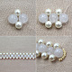 Bracciale con perline di vetro opalite e perle-3