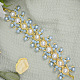 Blue-themed Beaded Bracelet with Pearls and Glass Beads-8