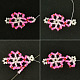 PandaHall Selected Tutorial on Pink Beaded Flower Bracelet-5
