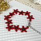 PandaHall Selected Idea on Seed Beaded Red Star Bracelet-8