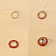 Heart Beaded Diamond Earrings with Seed Beads-3