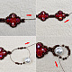 Bracelet perlé en verre rhombique vintage et perles-5