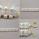 Bracciale con perline di vetro opalite e perle-6