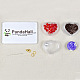 Pulsera vintage de vidrio rómbico y cuentas de perlas-2