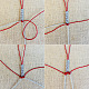 Anillo de cuerda trenzada de flor de durazno-5