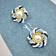 PandaHall Selected Idea on Spiral Beaded Stud Earrings with Pearls-7