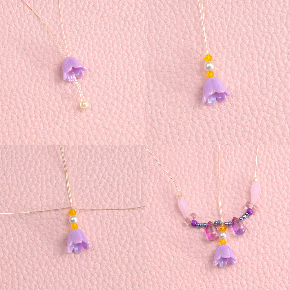 Красочный подсвечник из бусин