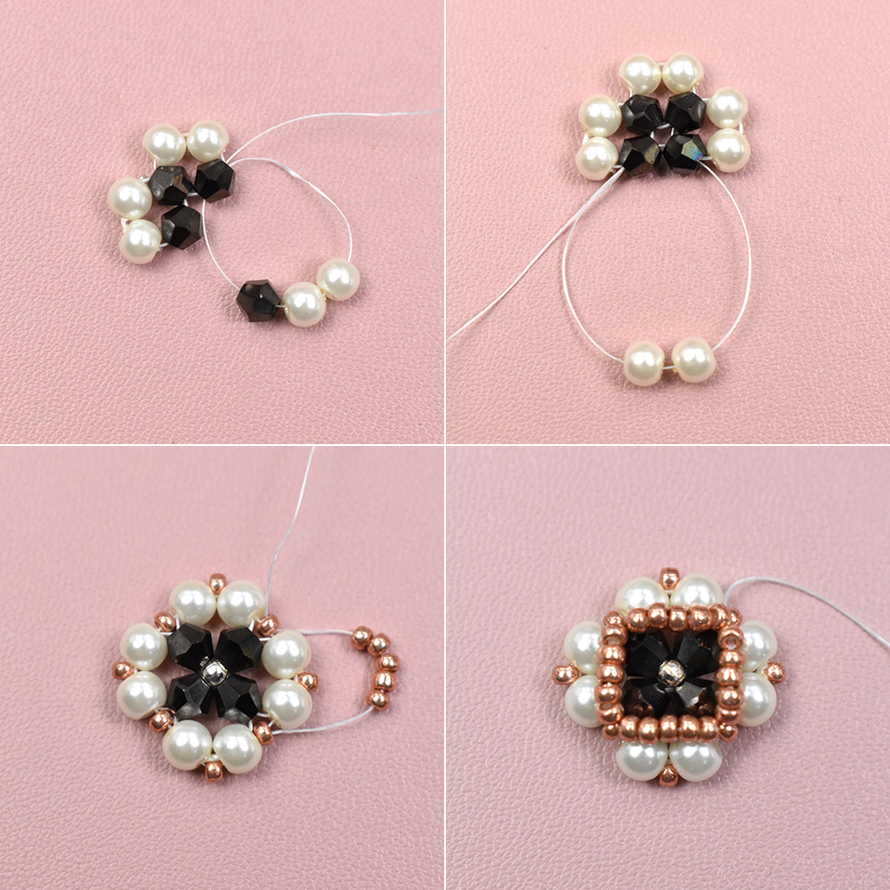 PandaHall Selected мастер-класс по биконусному безелю и браслету из жемчужных бусин.-3