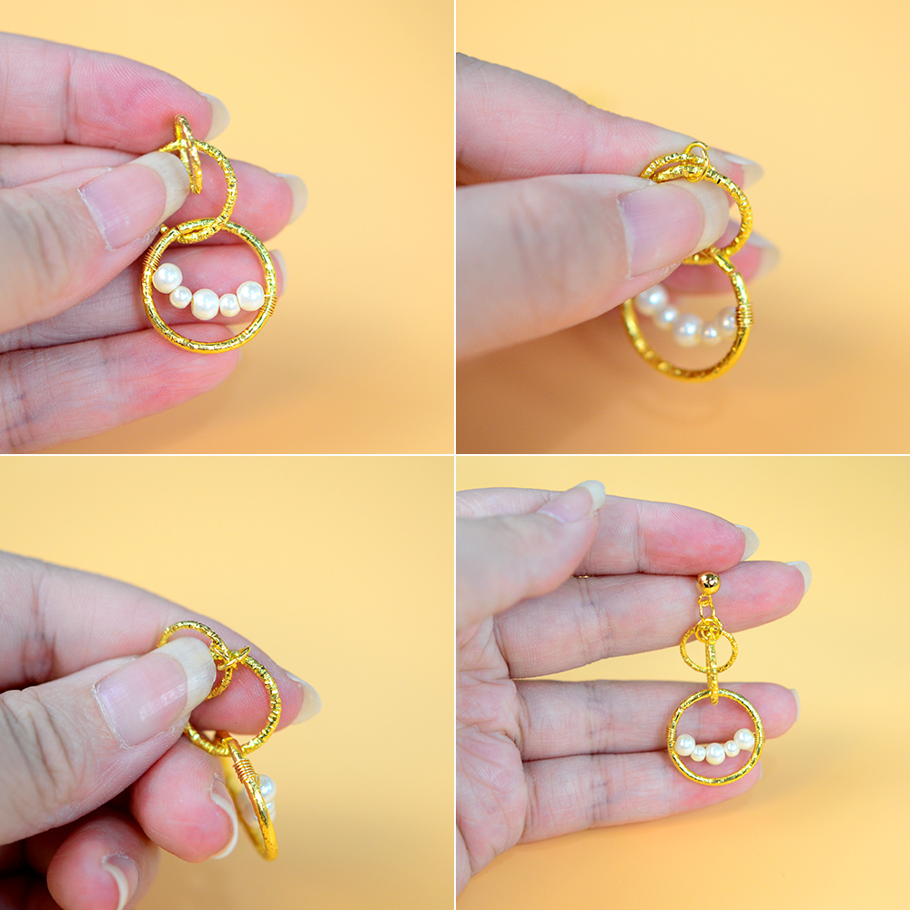 PandaHall Selected мастер-класс по серьгам с жемчугом-4