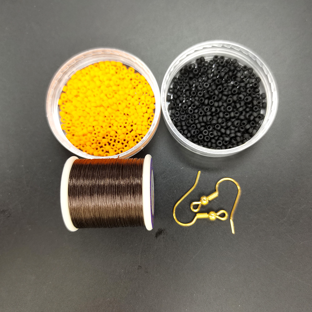 PandaHall Selected мастер-класс по изготовлению сережек с тыквенными кисточками из бисера-2