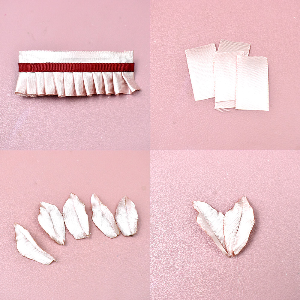 Заколка для волос с лентой и жемчужиной-4