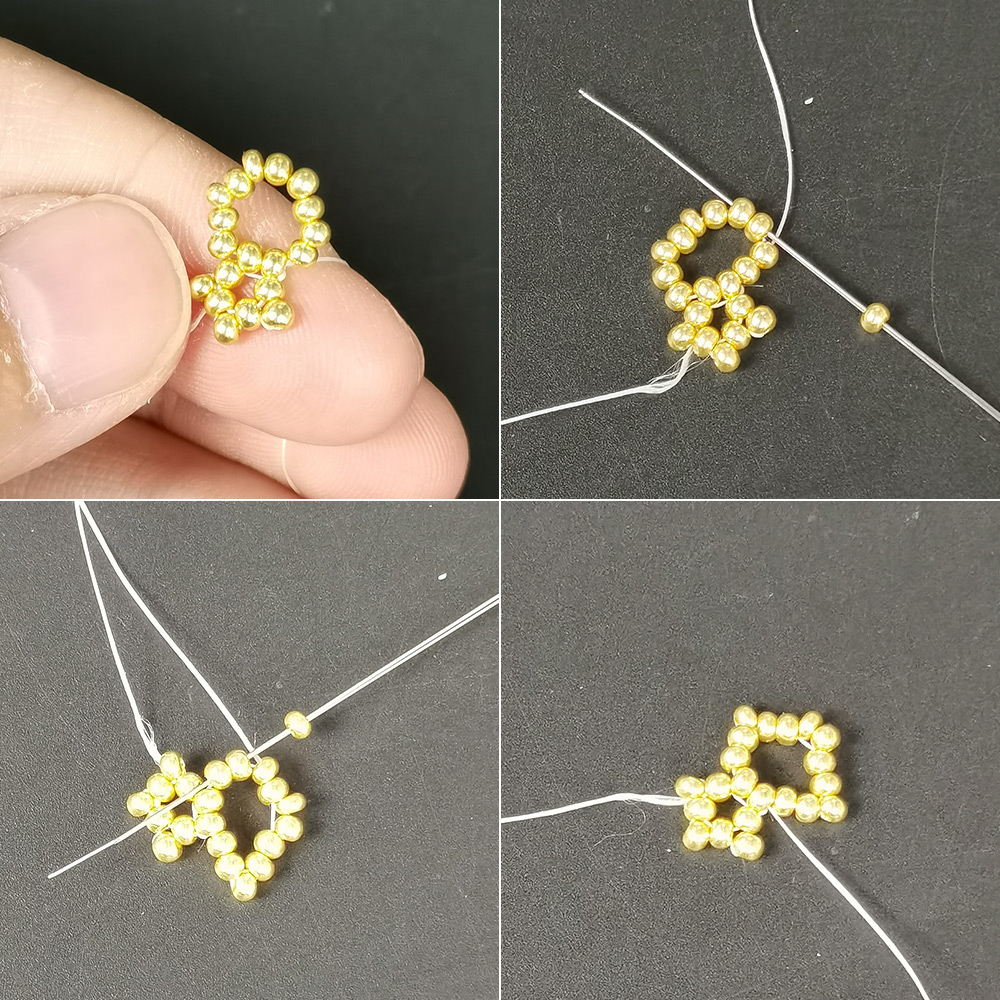 PandaHall Selected идея браслета с матовыми стеклянными бусинами, окрашенными распылением-4