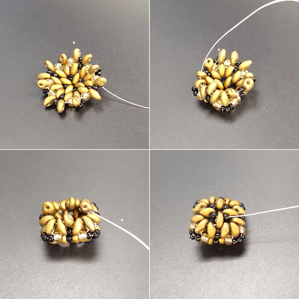 Подвеска-компас с бусинами из чешского стекла с 2 отверстием-5