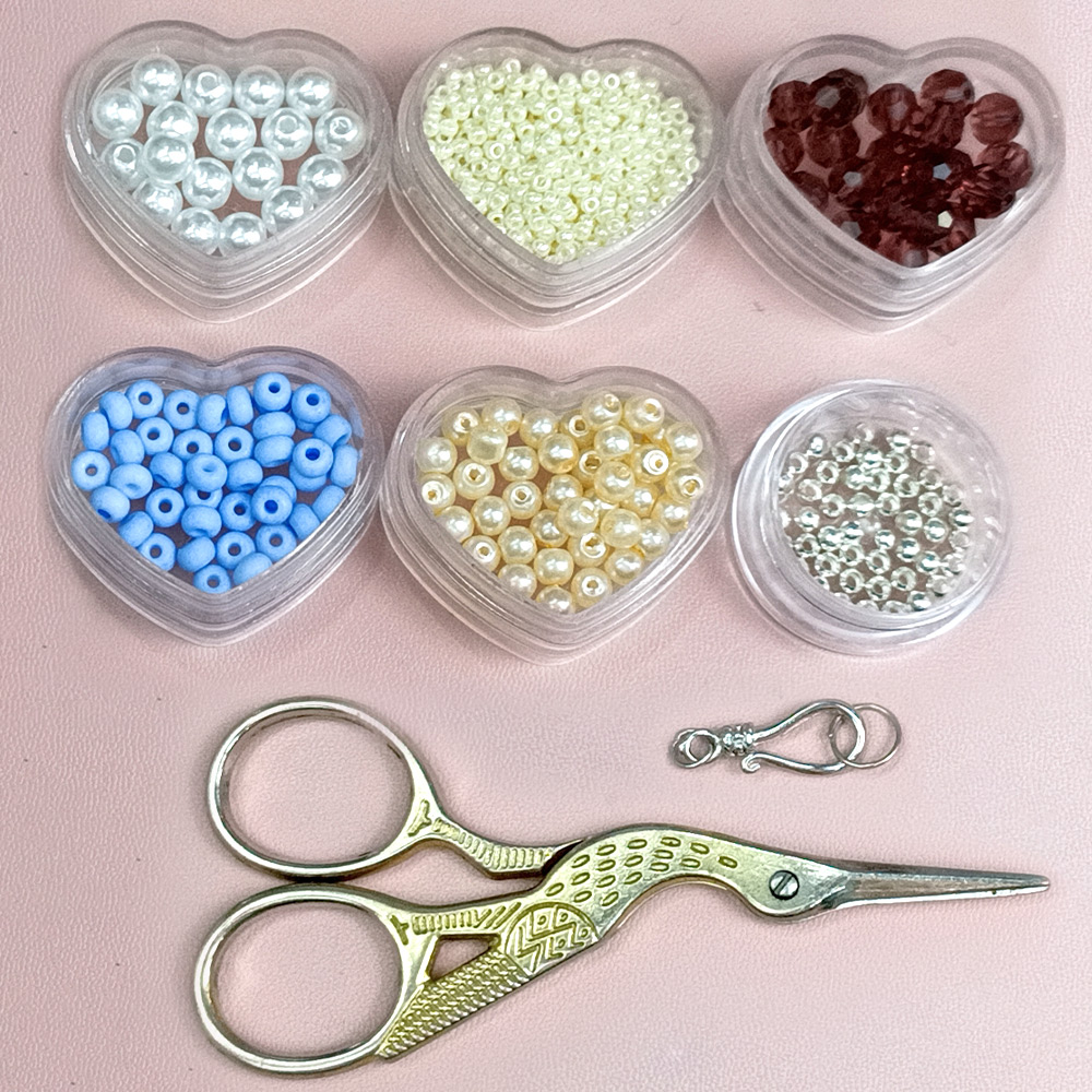 Голубое ожерелье из жемчуга в свежем стиле-2