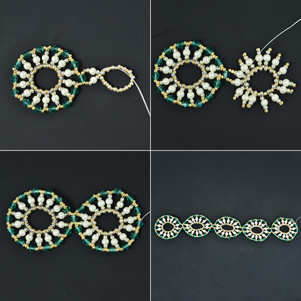 Комплект украшений из стеклянных бусин