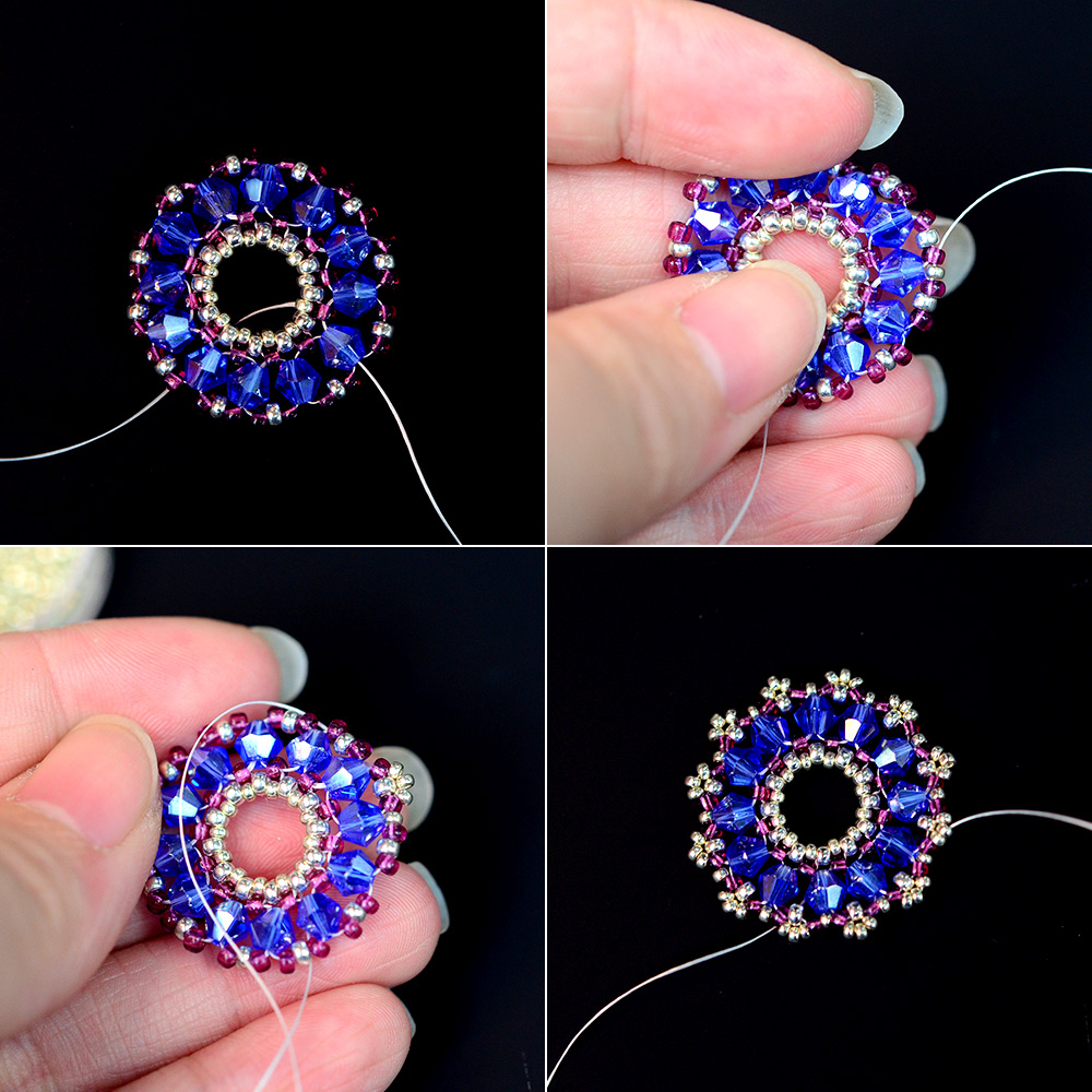 Браслет из стеклянных бусин в форме часов-5