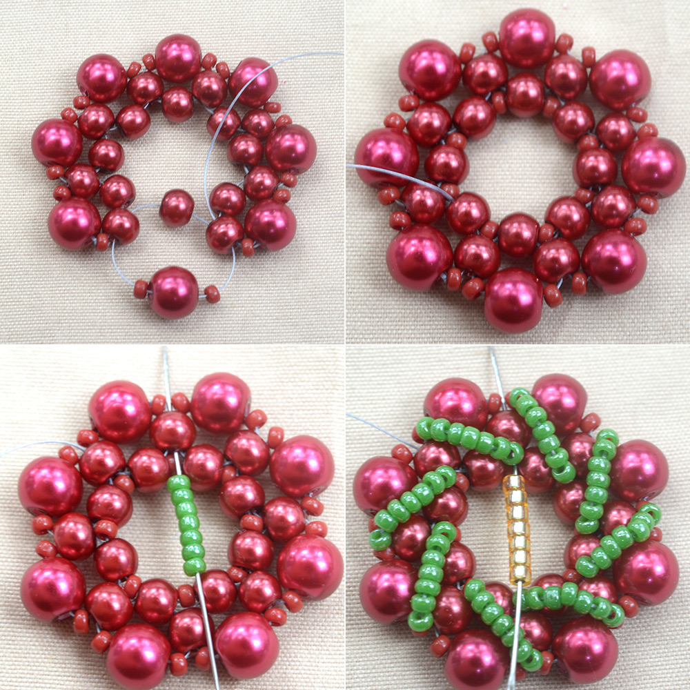 PandaHall Selected идея сережек из бисера на рождественскую тематику-4