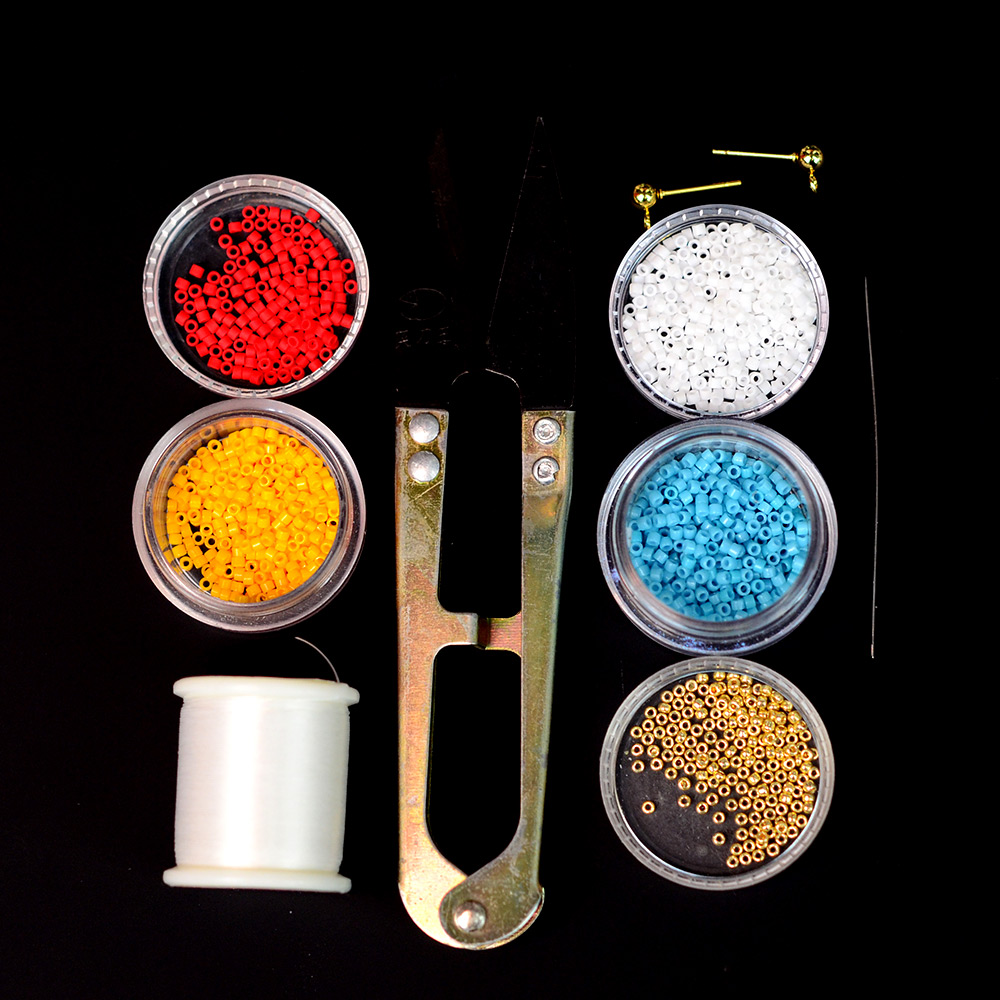 Серьги-шарики из бисера