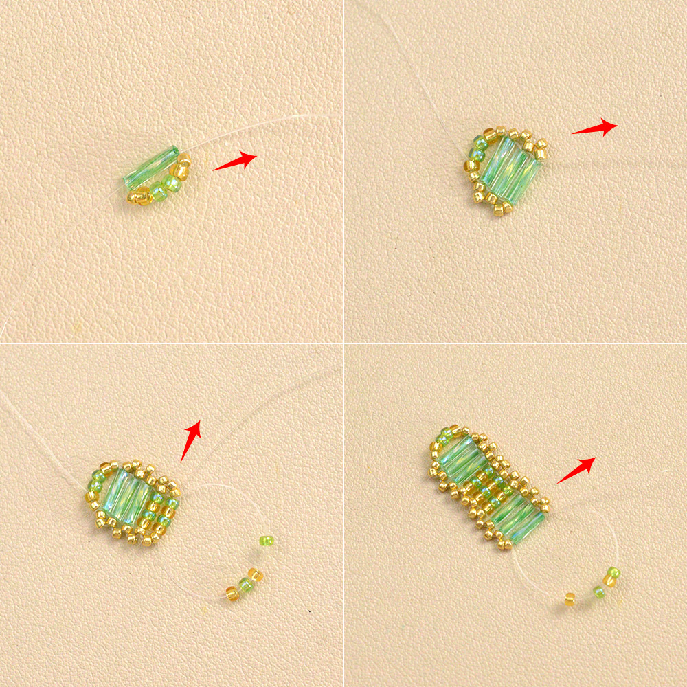 Браслет из цветочных семян и стекляруса-3