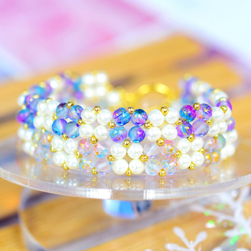 PandaHall Selected мастер-класс по браслету из жемчужного бисера_-1