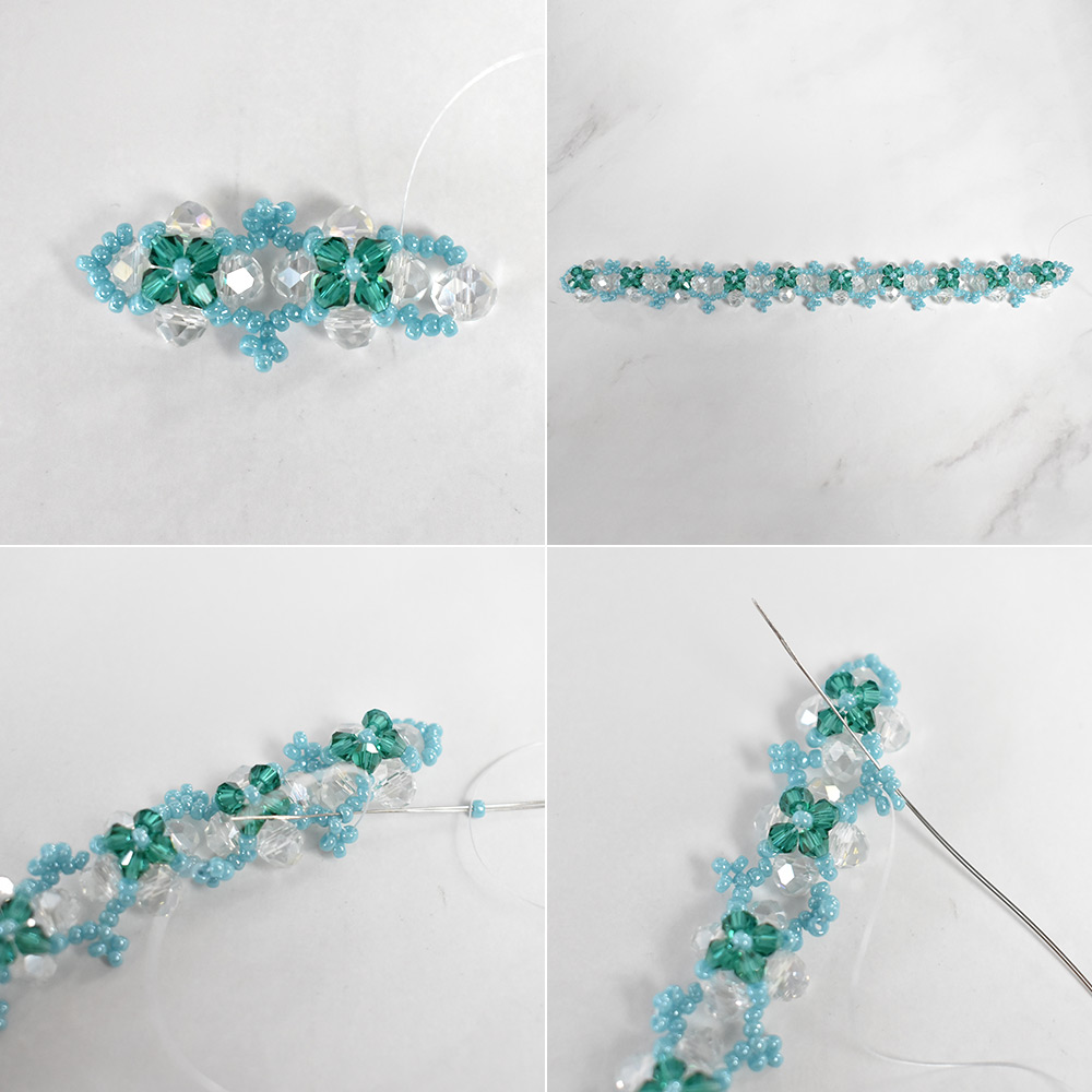 Браслет из стеклянных бусин в весеннем стиле-7