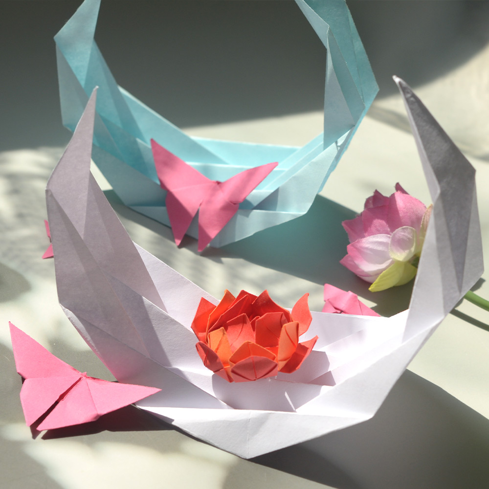 Оригами фонарь лодка