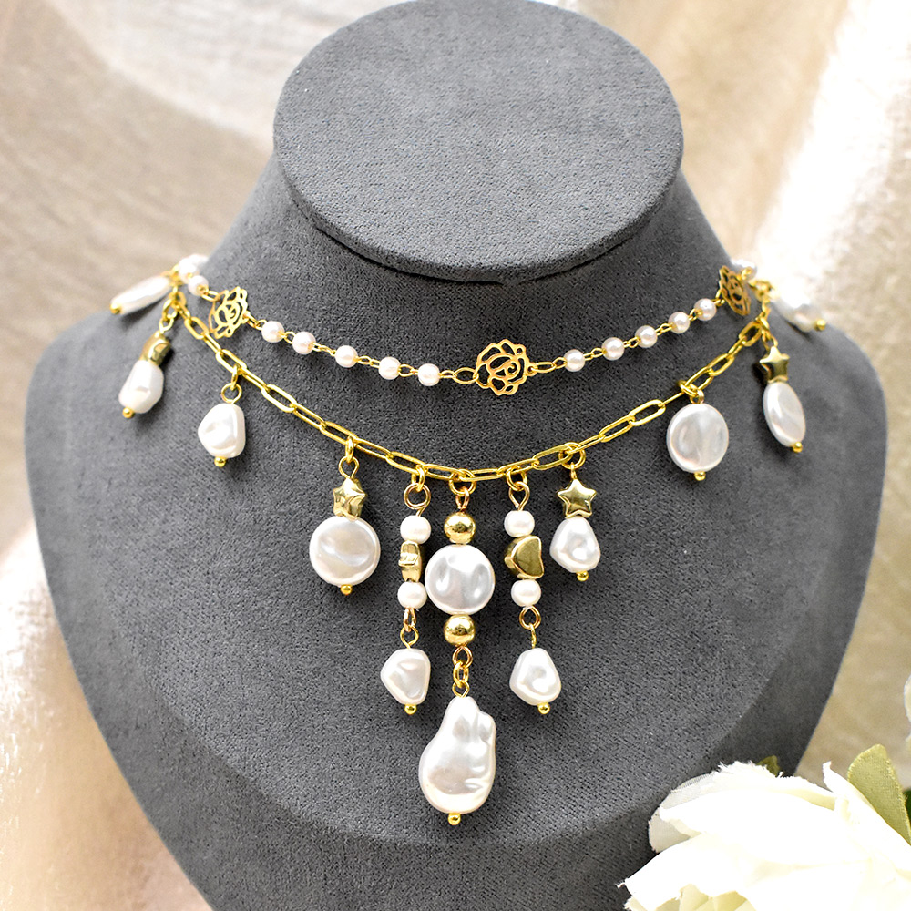 Многорядное жемчужное ожерелье