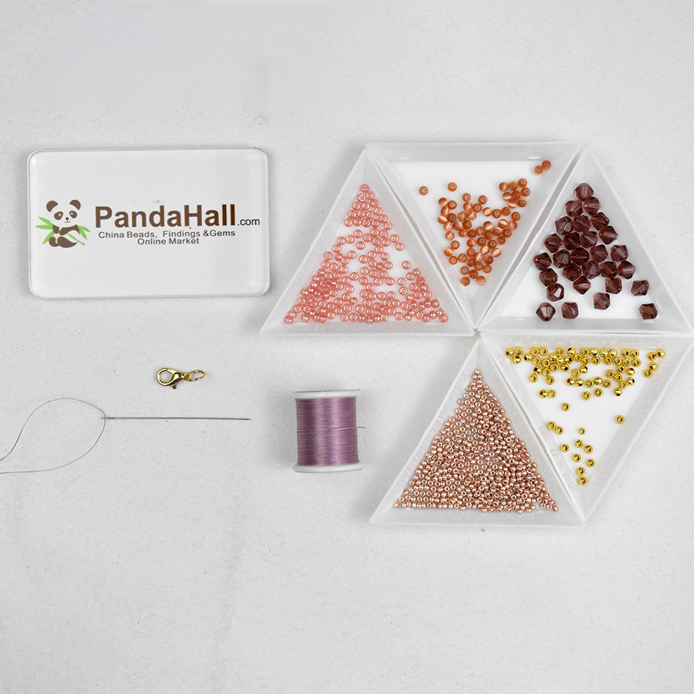 Старинный стеклянный браслет с цветочным узором-2