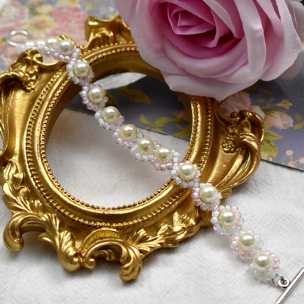 PandaHall Selected мастер-класс по градиентному браслету из жемчуга и бисера-6