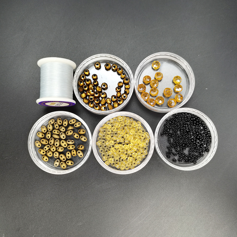 Подвеска-компас с бусинами из чешского стекла с 2 отверстием-2