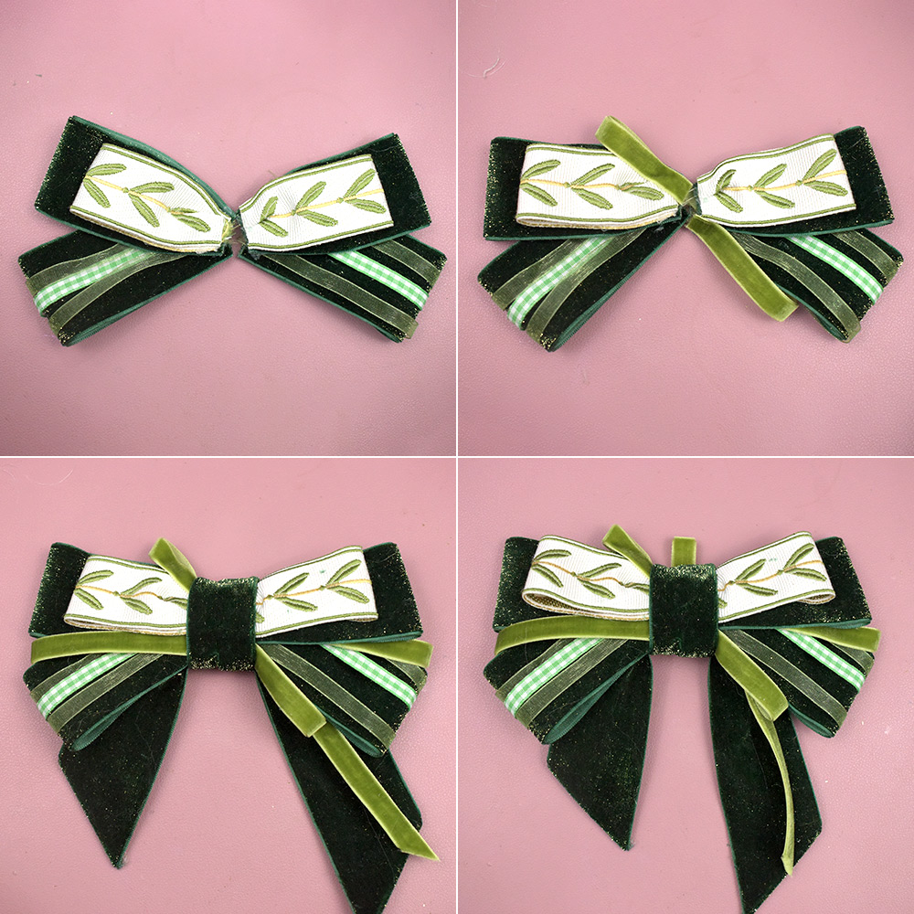 Подвеска в виде бантика из ленты