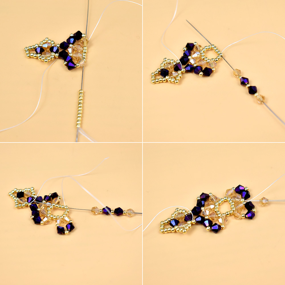 Браслет из стеклянных бусин в винтажном стиле-5