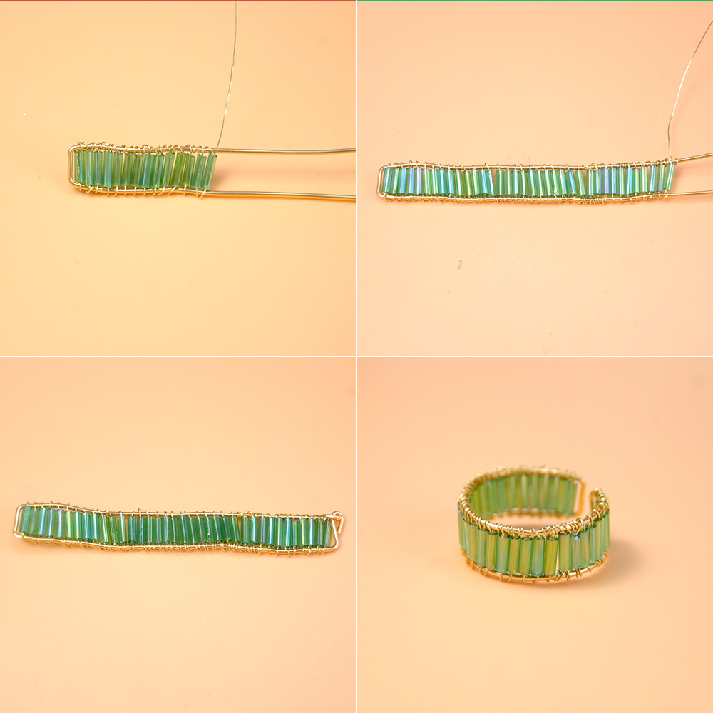 PandaHall Selected идея с кольцом из трубчатых бусин-4