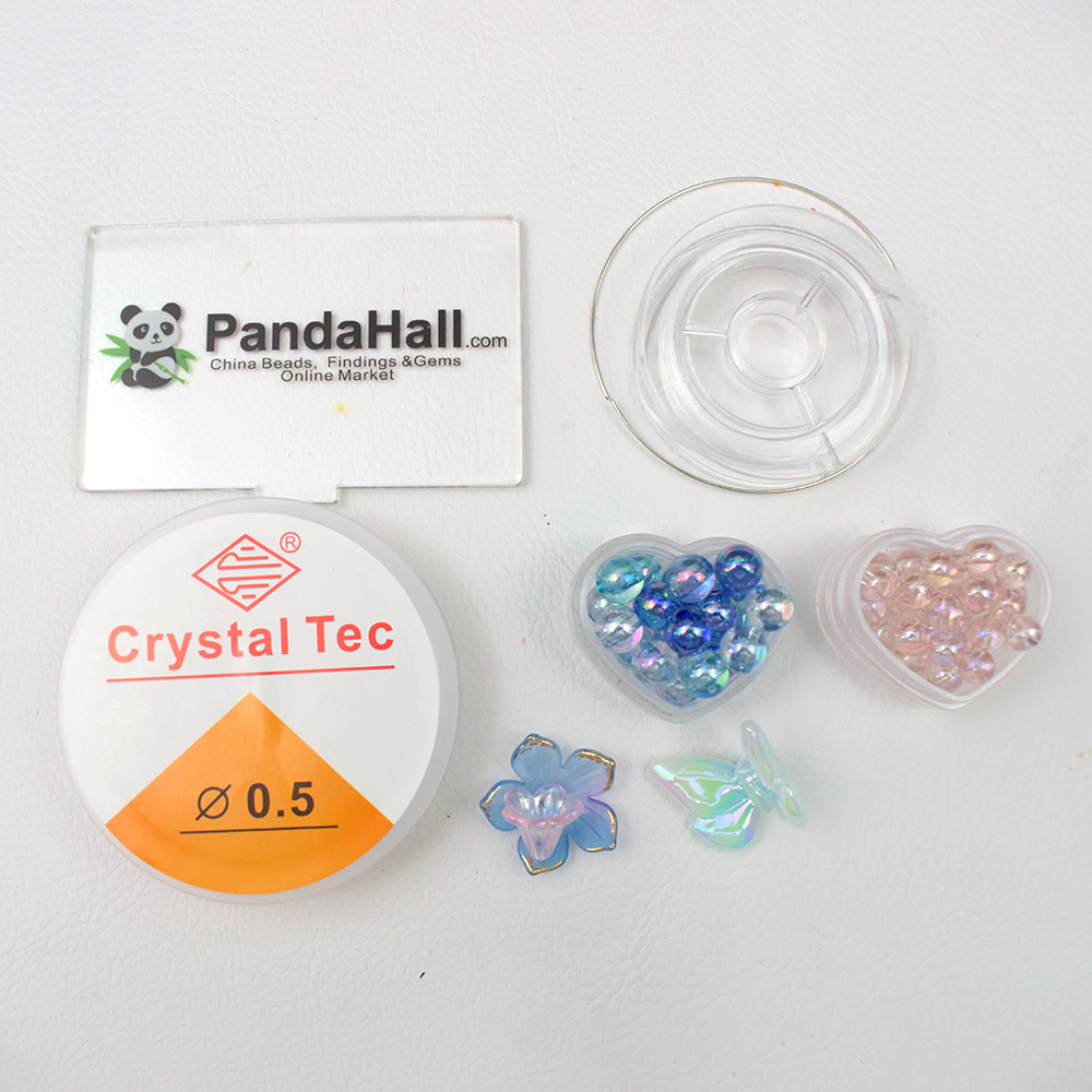 Плетеный ловец снов с акриловыми бусинами-2