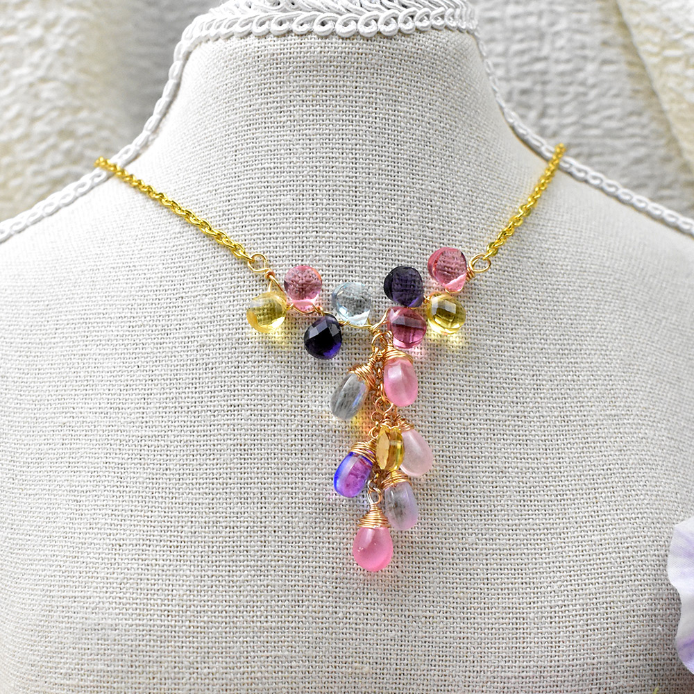 Ожерелье из проволоки в виде капли-5