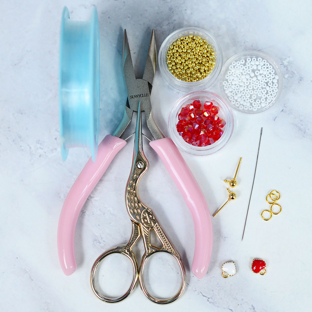 PandaHall Selected мастер-класс по изготовлению сережек-сердечек из бисера ко Дню Святого Валентина-2