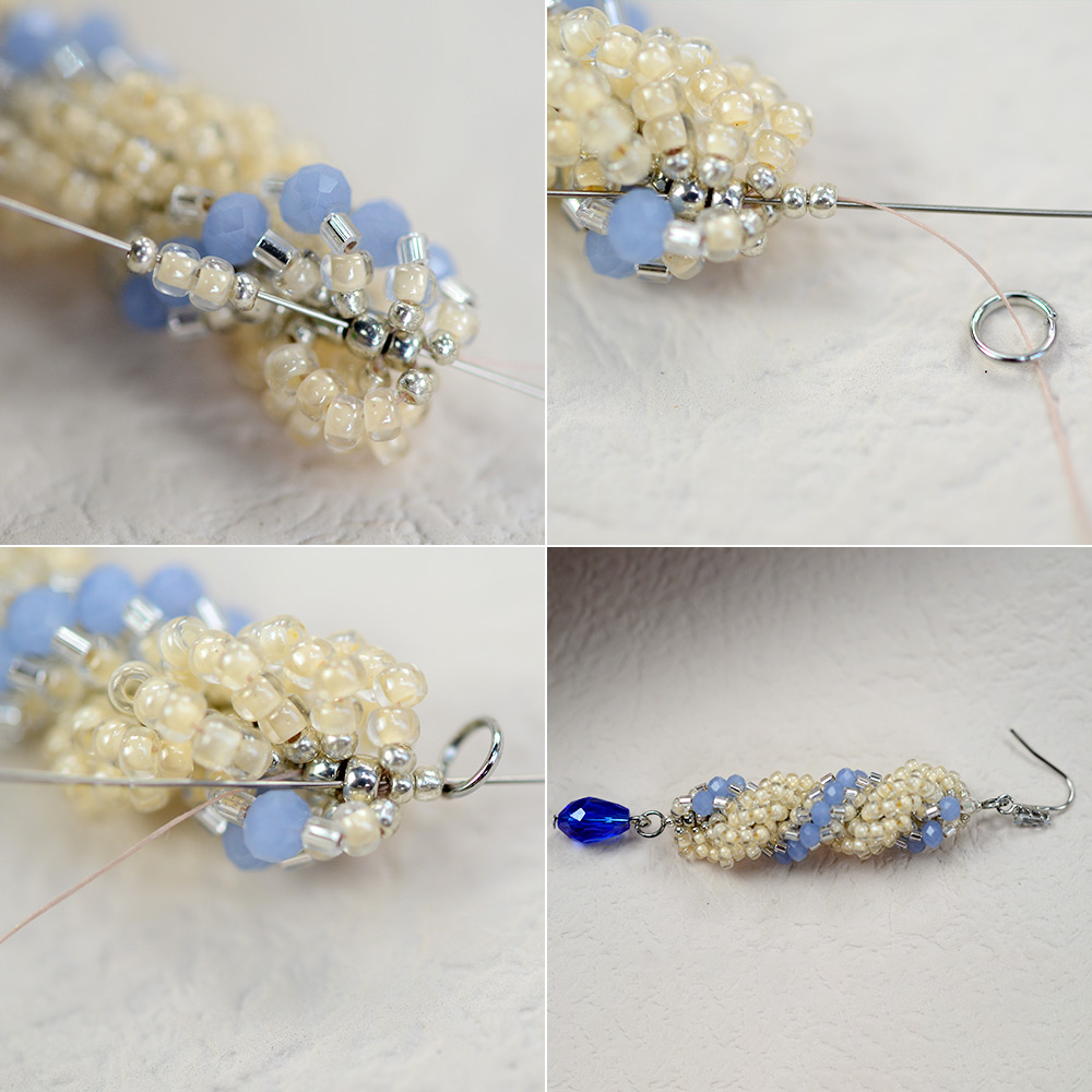 PandaHall Selected мастер-класс по изготовлению спиральных сережек из бисера.-5