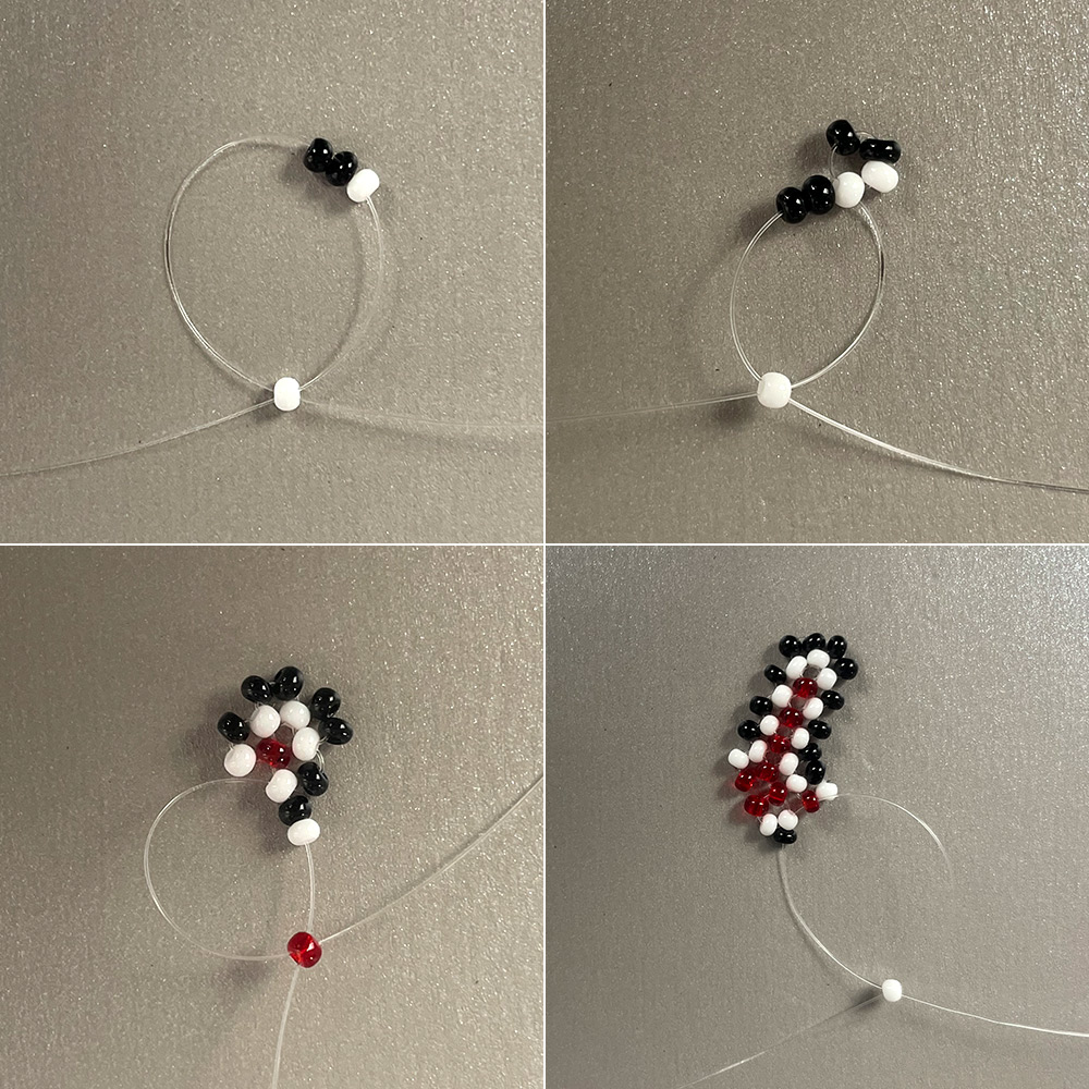 PandaHall Selected мастер-класс по изготовлению серег-крестиков из бисера в стиле Хэллоуина-3