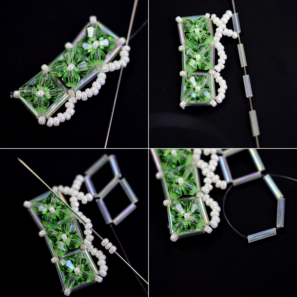 PandaHall Selected мастер-класс по изготовлению биконусного браслета из бисера.-5