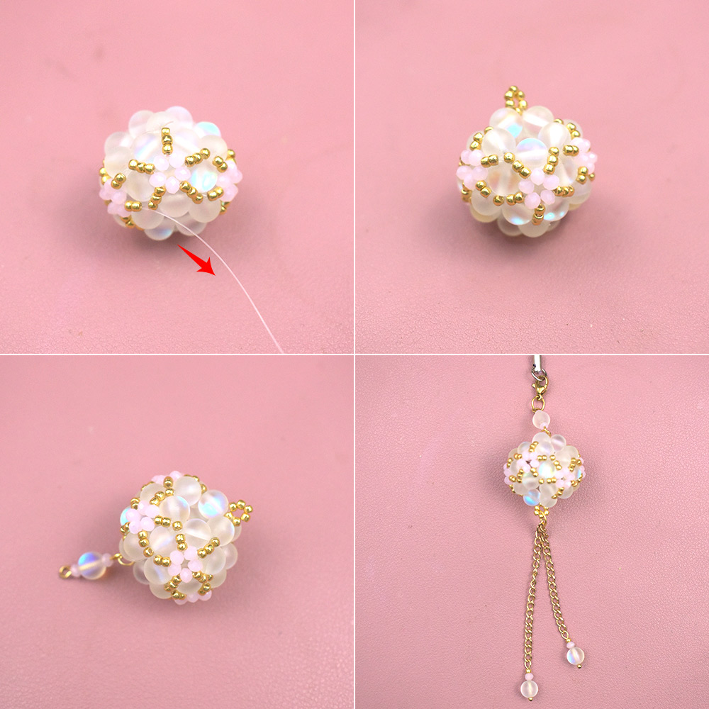 Подвеска-шарик из лунного камня